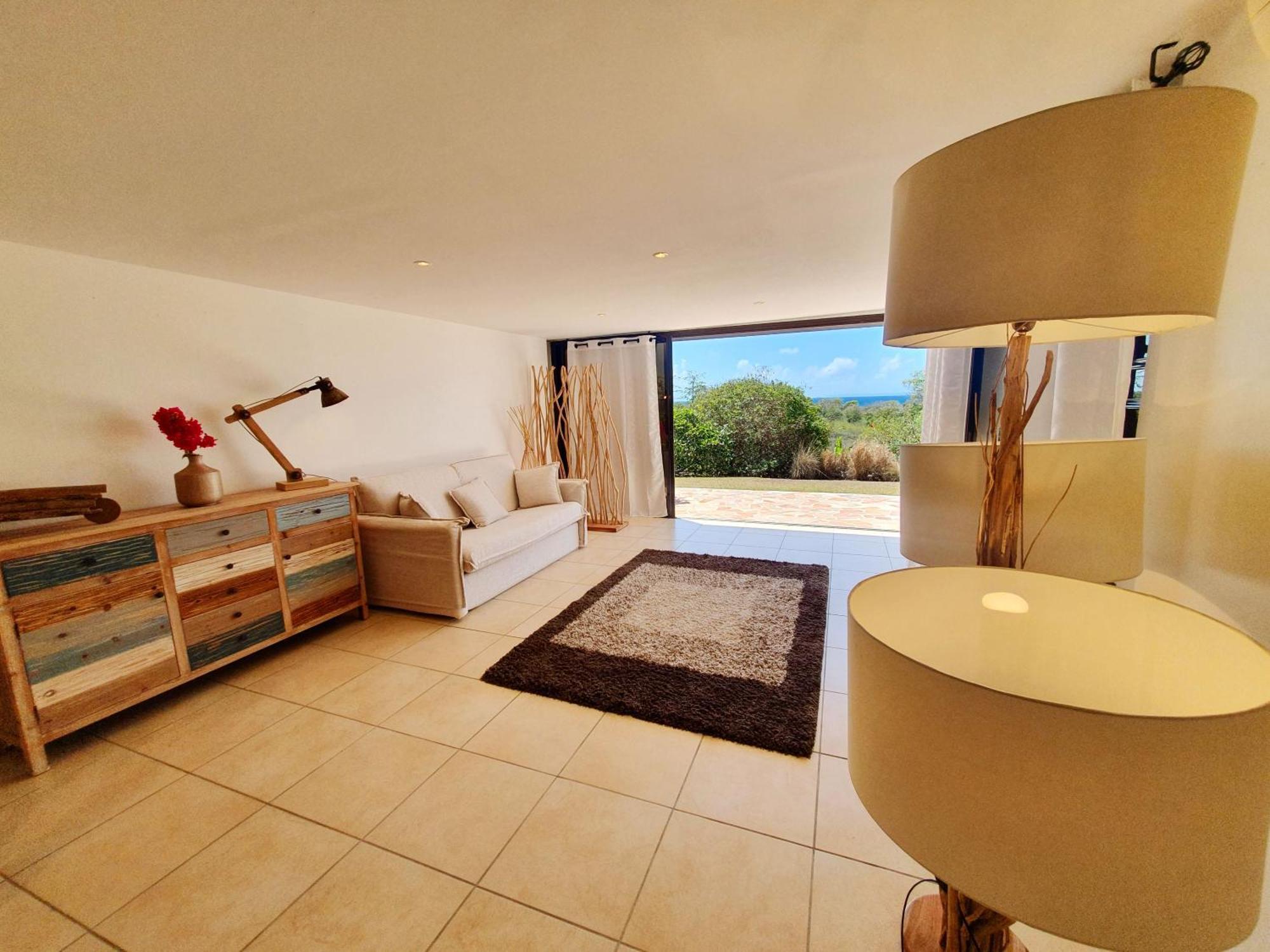 Villa Deluxe L'Hacienda Villa Vue Mer 180 Piscine Jacuzzi Proche Plage Marina Golf Pointe Des Chateaux Et Casino Jardin Clos Voyage Durable Saint-Francois  Chambre photo