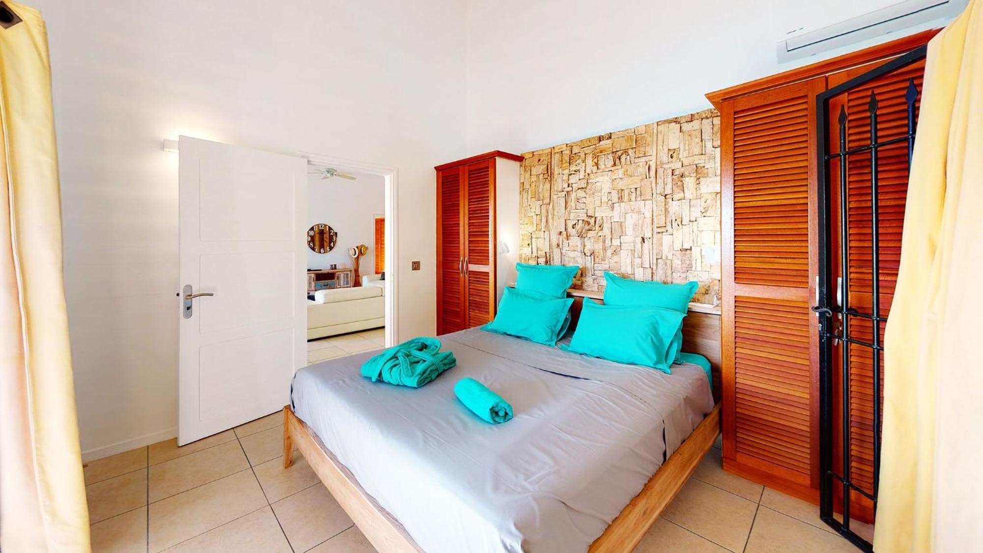 Villa Deluxe L'Hacienda Villa Vue Mer 180 Piscine Jacuzzi Proche Plage Marina Golf Pointe Des Chateaux Et Casino Jardin Clos Voyage Durable Saint-Francois  Chambre photo