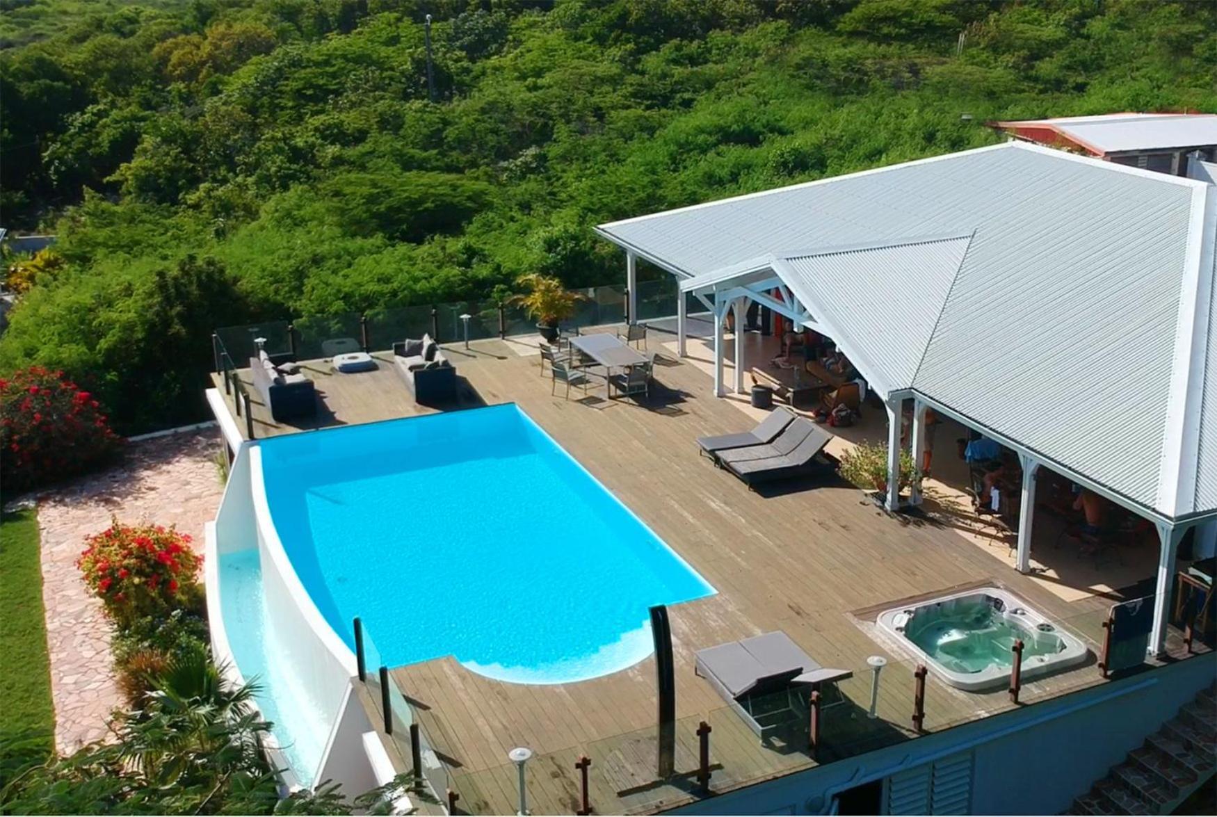 Villa Deluxe L'Hacienda Villa Vue Mer 180 Piscine Jacuzzi Proche Plage Marina Golf Pointe Des Chateaux Et Casino Jardin Clos Voyage Durable Saint-Francois  Chambre photo