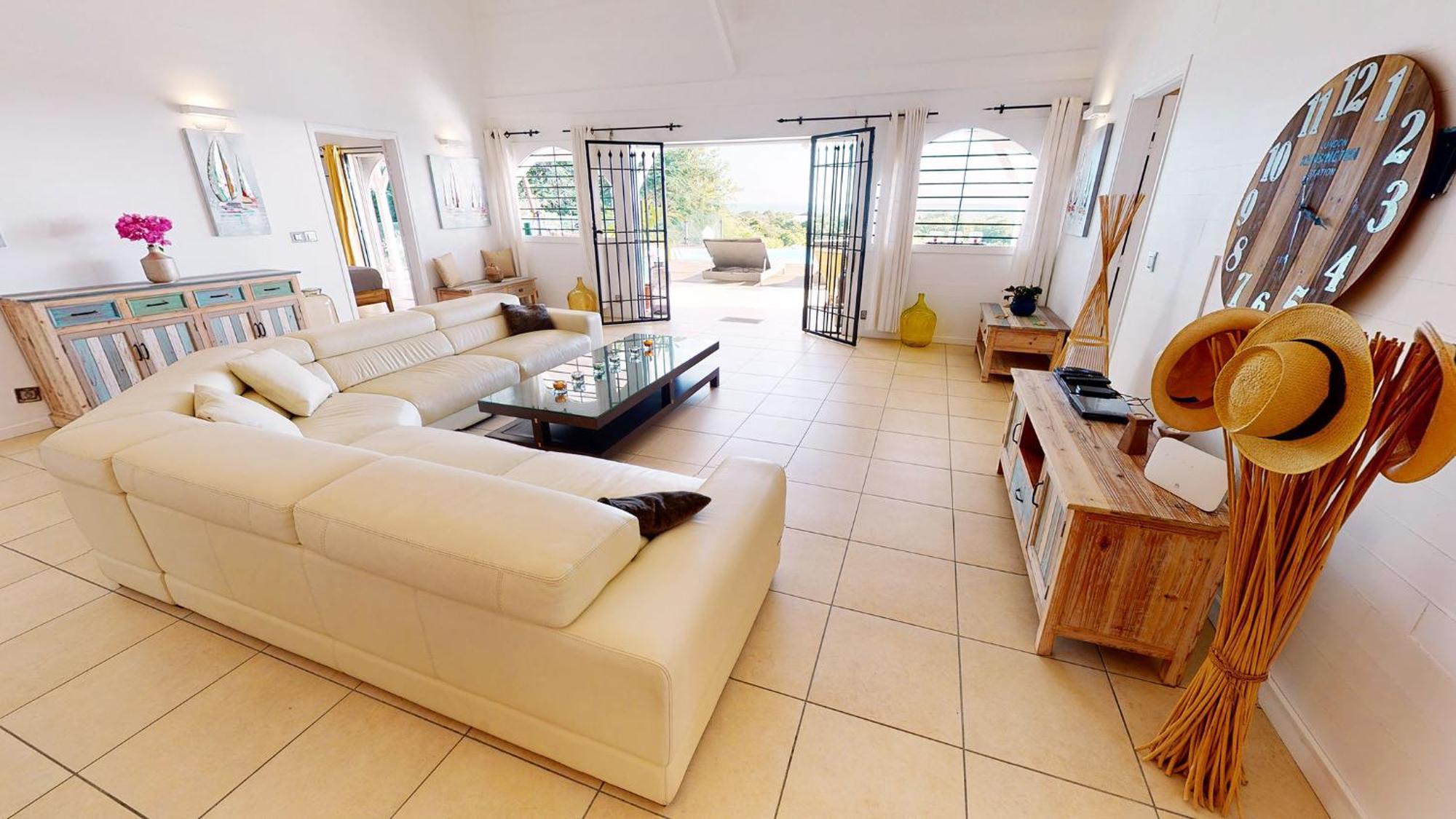 Villa Deluxe L'Hacienda Villa Vue Mer 180 Piscine Jacuzzi Proche Plage Marina Golf Pointe Des Chateaux Et Casino Jardin Clos Voyage Durable Saint-Francois  Chambre photo