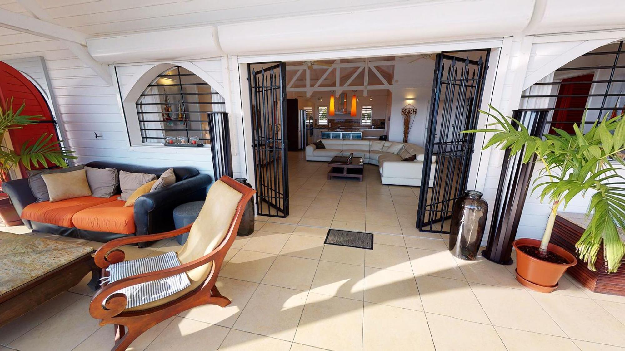 Villa Deluxe L'Hacienda Villa Vue Mer 180 Piscine Jacuzzi Proche Plage Marina Golf Pointe Des Chateaux Et Casino Jardin Clos Voyage Durable Saint-Francois  Chambre photo