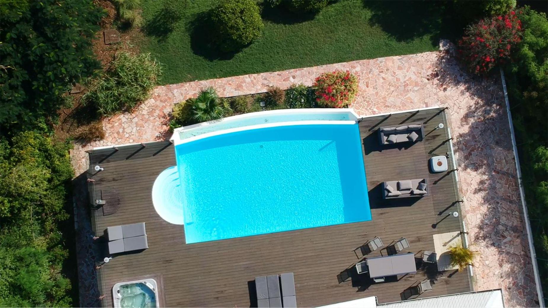 Villa Deluxe L'Hacienda Villa Vue Mer 180 Piscine Jacuzzi Proche Plage Marina Golf Pointe Des Chateaux Et Casino Jardin Clos Voyage Durable Saint-Francois  Chambre photo